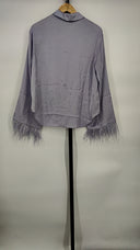 L'Academie Women The Michelle Blouse Sleeved Top Purple M