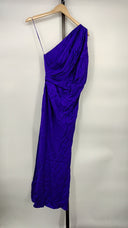 The Sei Women X Revolve Asymmetrical Draped Midi Dress Basic Sleeved Purple 0