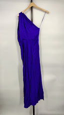 The Sei Women X Revolve Asymmetrical Draped Midi Dress Basic Sleeved Purple 0