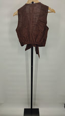 Faithfull The Brand Women Dalaila Tie Top Sleeved Brown M