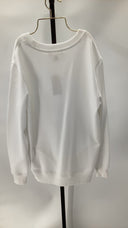 Michael Kors Womens Rhnstud Circle Mk Swt White Sleeved Top S