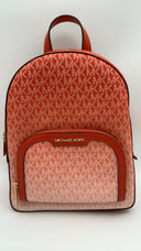 Michael Kors Womens Md Zip Pkt Backpack Red Clay Bags