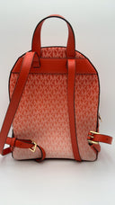 Michael Kors Womens Md Zip Pkt Backpack Red Clay Bags