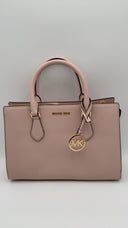 Michael Kors Womens Medium Cntr Zip Satchel Powder Blush Bags