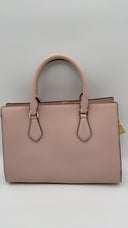 Michael Kors Womens Medium Cntr Zip Satchel Powder Blush Bags