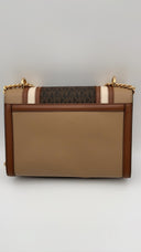 Michael Kors Womens Medium Flap Chn Shldr Brown Multi Bags