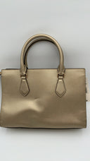 Michael Kors Womens Medium Cz Satchel Pale Gold Bags