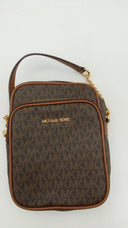 Michael Kors Womens Medium North South Chain Crossbody Brown Bags