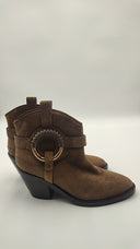 See By Chloe Women Hana Bootie Shoes Green 36