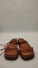 Schutz Women Athena Flat Sandal Shoes Gold 8.5