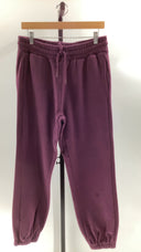 Quince Organic Heavyweight Fleece Boyfriend Sweatpants - 27" Petite Plum M