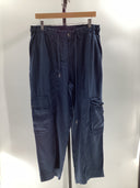 Quince Womens Vintage Wash Tencel Drawstring Cargo Pants Midnight Blue L