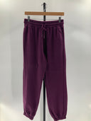 Quince Womens Organic Heavyweight Fleece Boyfriend Sweatpants - 27" Plum L