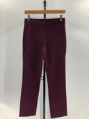 Quince Womens Ultra-Stretch Ponte Straight Leg Pants - 28" Burgundy S