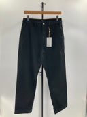 Quince Organic Stretch Cotton Twill Straight Leg Cropped Pants - 28" Black 6