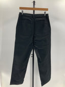 Quince Organic Stretch Cotton Twill Straight Leg Cropped Pants - 28" Black 6