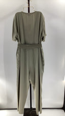 Quince Womens Maternity Vintage Wash Tencel Button Front Jumpsuit Olive M