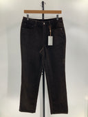 Quince Womens Organic Stretch Corduroy Straight Leg Pants - 28" Espresso 6