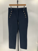 Quince Womens Ultra-Stretch Ponte Straight Leg Mariner Pants Navy M