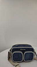 Michael Kors Medium Pocket Crossbody W Attachment Denim Bags