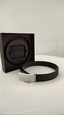 Michael Kors Mens 4-In-1 Reversible Logo Belt Box Set Black