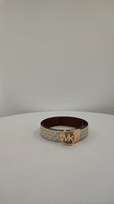 Michael Kors Mens Reversible Logo Buckle Belt Cream