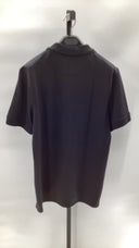 Quince Mens Organic Cotton Pique Polo Black Sleeved Top M