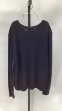 Quince Womens Mongolian Cashmere Crewneck Sweater Black Sleeved Top XL