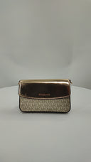Michael Kors Womens Jet Set Large Metallic Leather Bag Gold Bags