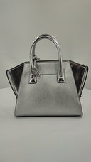 Michael Kors Womens Small Tz Satchel Silver Bags