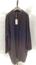 Quince Womens Superfine Merino Wool Sweater Coat Black Sleeved Top XL