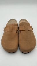 Quince Womens Water Repellent Suede Clog Mule Pecan Shoes 9