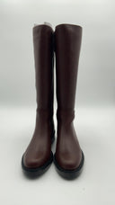 Quince Womens Italian Leather Riding Boots Brown Shoes 8