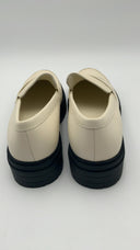 Quince Womens Italian Leather Lug Sole Loafer Bone Shoes 9