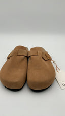 Quince Womens Water Repellent Suede Clog Mule Pecan Shoes 9
