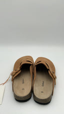 Quince Womens Water Repellent Suede Clog Mule Pecan Shoes 9