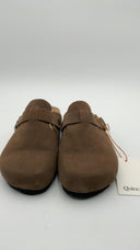 Quince Womens Water Repellent Suede Clog Mule Cafe Shoes 9