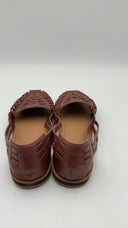 Quince Womens 100% Leather Huarache Flat Brandy Shoes 10.5
