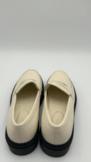 Quince Womens Italian Leather Lug Sole Loafer Bone Shoes 7