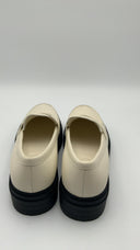 Quince Womens Italian Leather Lug Sole Loafer Bone Shoes 9