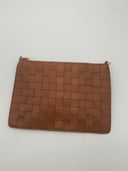 Quince Women Italian Leather Handwoven Convertible Crossbody Bag Brown OS