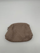 Quince Women Italian Leather Handwoven Pouch Crossbody Clutch Bag Brown OS