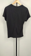 Quince Womens 100% Organic Cotton Slub Crewneck Tee Black M