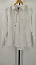 Quince Women Organic Cotton Relaxed Oxford Shirt White L