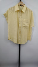 Quince Womens 100% European Linen Camp Shirt Soft Yellow M