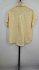 Quince Womens 100% European Linen Camp Shirt Soft Yellow M