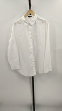 Quince Maternity Organic Cotton Poplin & Nursing Button-Down Shirt White XL