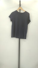 Quince Womens Cotton Modal Crewneck Swing Tee Navy Sleeved Top M