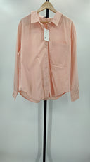 Quince 100% Organic Cotton Poplin Long Sleeve Boyfriend Shirt Ballet Slipper L