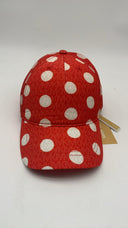 Michael Kors Polka Dot Cap Red Clay Hats OS